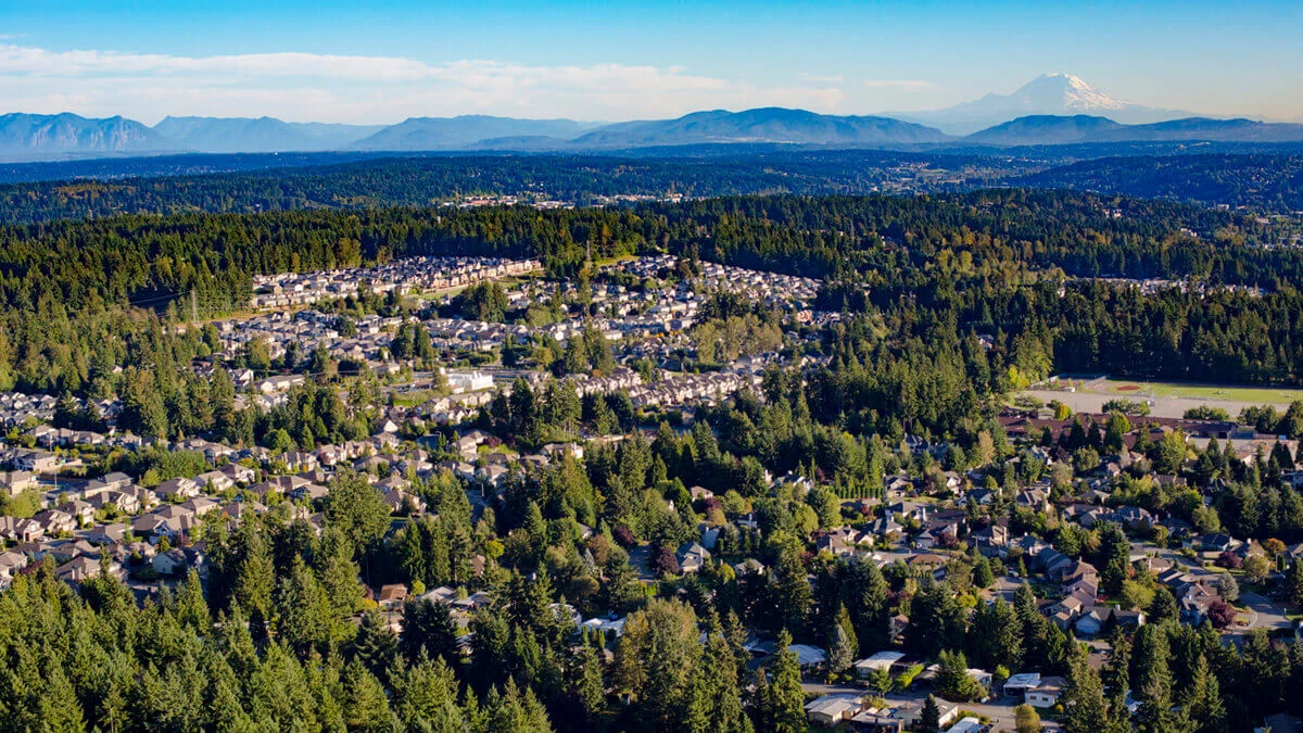 Arial Photo of the Bothell Mill Creek Area of Washington State