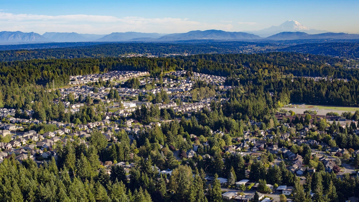 Arial Photo of the Bothell Mill Creek Area of Washington State