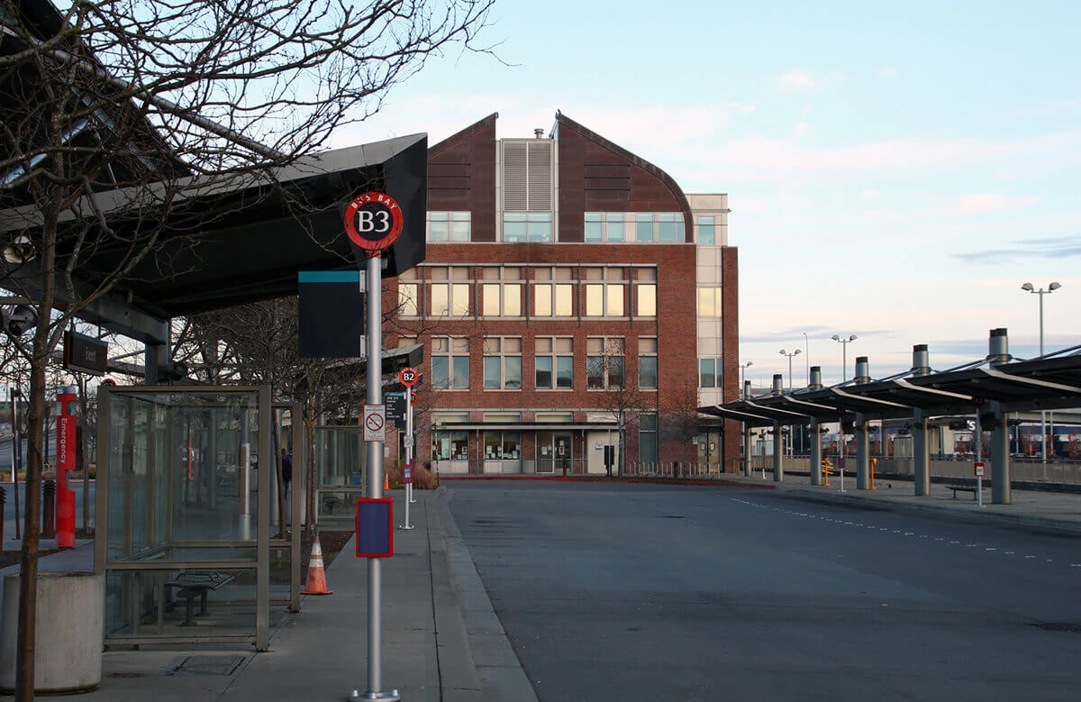 Everett Station public transit center in Everett, Washington.