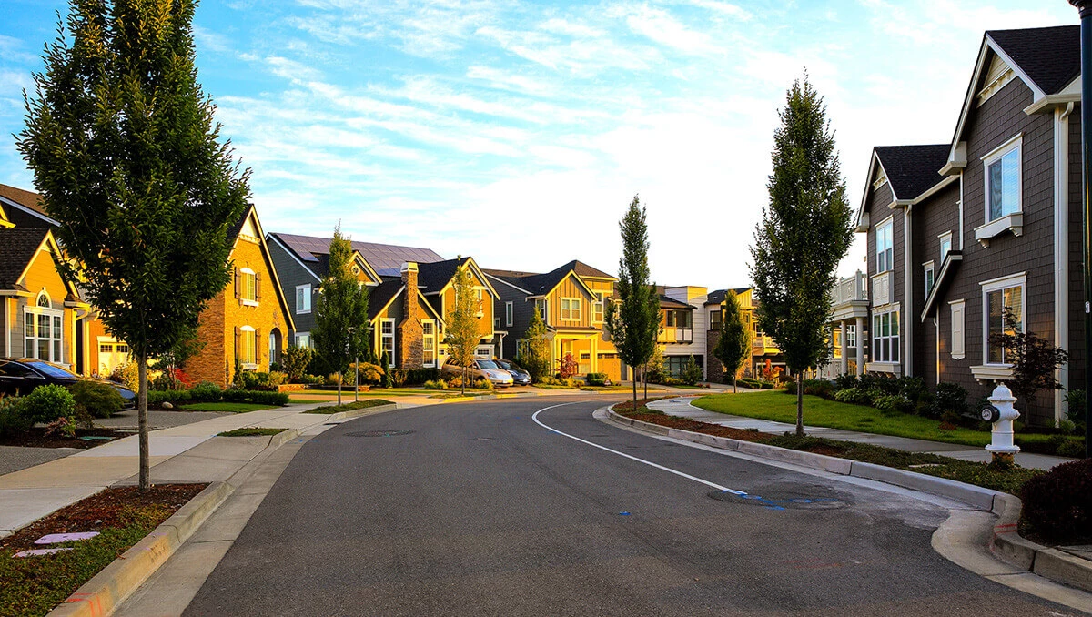 Neighborhood of Homes in Kent Washington