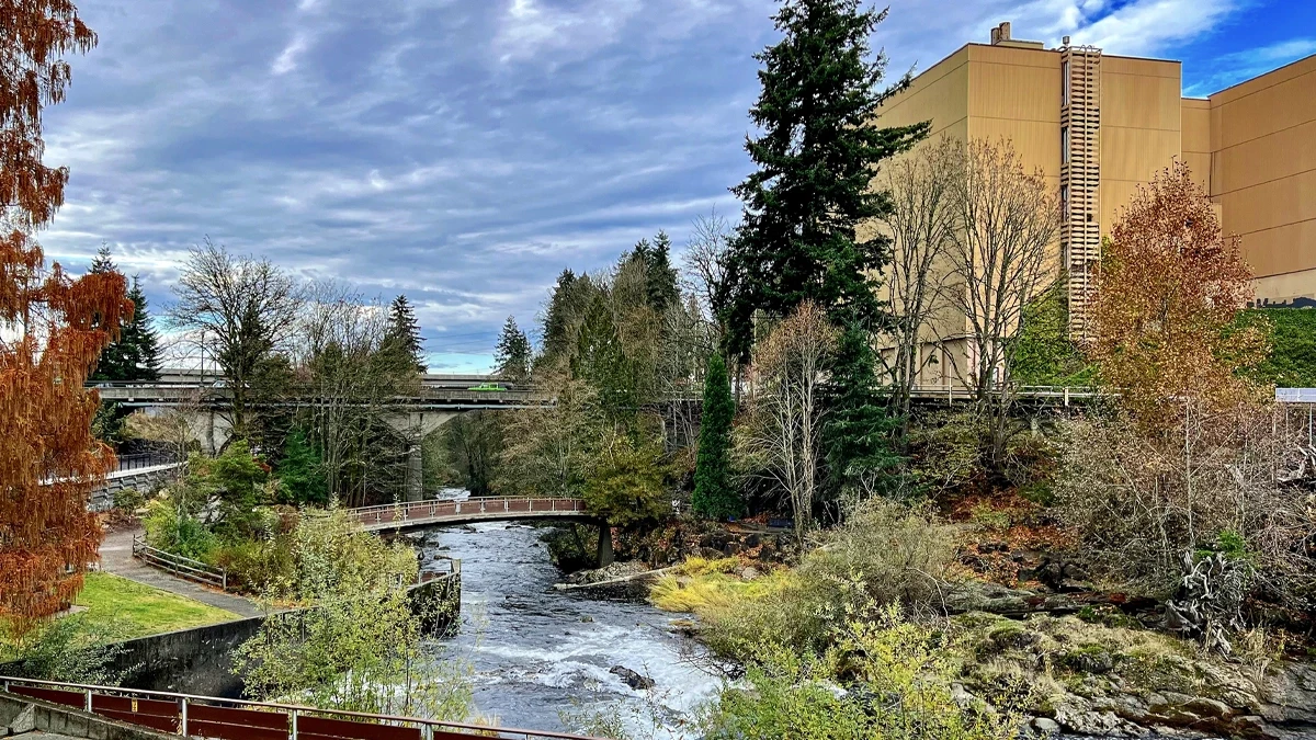 Brewery Park at Tumwater Falls in Tumwater, WA USA