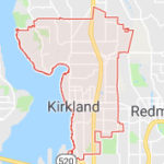 map of kirkland roofing service area