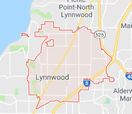 map of lynnwood roofing service area
