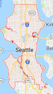 map of seattle roofing service area